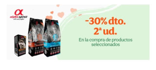 -30% de Descuento en la Segunda Unidad pienso perros Alpha Spirit.