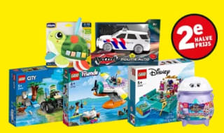 2e halve prijs op speelgoed (LEGO & Playmobil) bij Kruidvat