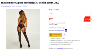 2 paar Hunkemöller Stockings 30 denier - Zwart voor €5,09 bij Bol.com