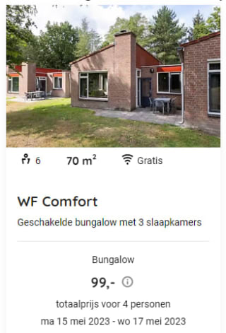 Vanaf €99 een weekend, (korte) midweek óf week weg bij Roompot
