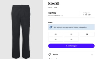 Nike SB heren chino voor €27 bij Zalando-Lounge