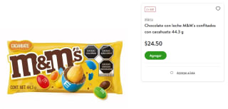 2 Packs M&M's con Cacahuate por $30 | Descuento Bodega Aurrera