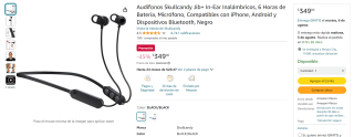Audífonos Skullcandy JIB+ In-Ear por $349 en Amazon