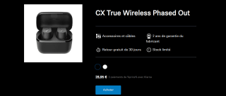 SENNHEISER CX True Wireless Phased Out à 28,95€