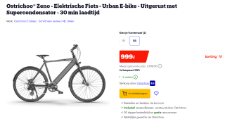 Ostrichoo Zeno Electrische fiets voor €999 bij Bol.com