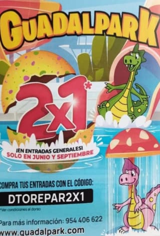 Código 2x1 entradas Generales en Guadalpark