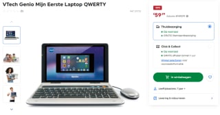 VTech Genio Mijn Eerste Laptop QWERTY voor €59,99 bij SmythsToys