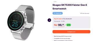 Skagen Falster Gen 6 SKT5300 Smartwatch Unisex 41 mm - Zilverkleurig voor €99,95 bij Ibood