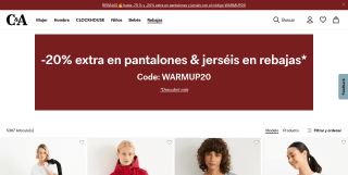 Descuento 20% pantalones y jerseis en C&A