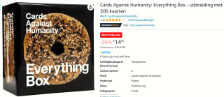 Cards Against Humanity: Everything Box - uitbreiding met 300 kaarten voor €14,90 bij Amazon