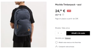 Mochila Timberpack de Timberland de 27L por 24.99€