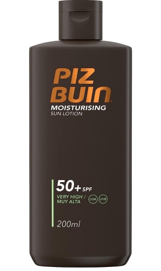 Piz Buin In Sun Loción Solar Hidratante SPF 50+, 1 unidad de 200ml por 6,95€.