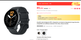 Reloj inteligente Amazfit GTR 2 por 59.71€