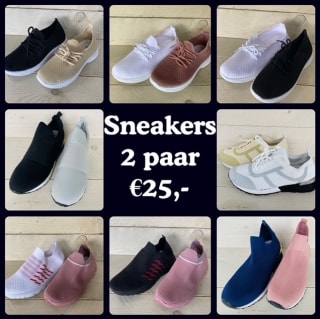 2 paar sneakers voor slechts €25 bij Goedkopeschoenen