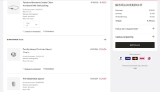 1 armband + 2 bedels voor €99 bij Pandora