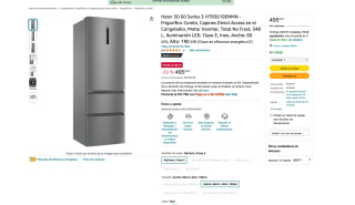 Frigorífico Haier 3D 60 Series 3 HTR3619ENMN Combi por 495€