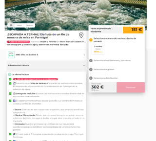 2 noches Hotel Villa de Sallent 4* con desayuno y acceso a spa y centro de bienestar incluido desde 151€ (pxpm2p)