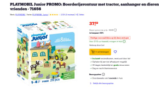 Playmobil Boerderijavontuur met tractor, aanhanger en dieren vrienden voor €37,49 bij Bol