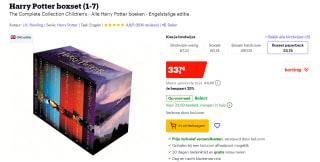 Harry Potter Box Set: The Complete Collection (Children’s Paperback) voor €33,74 bij Bol.com