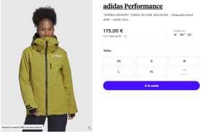 Chaqueta desmontable para Mujer Adidas Terrex Resort 3in1 por 148.75€