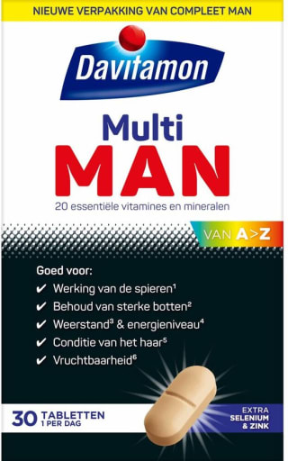 Davitamon Compleet Man 30 tabletten voor €8,26 bij Bol.com