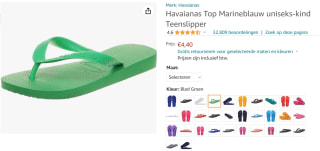 Havaianas Top slippers groen voor maar €4,40 bij Amazon.nl