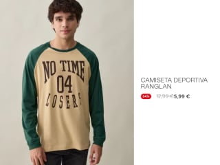 Camiseta de Manga Larga de Hombre No Time 04 por 5.99€