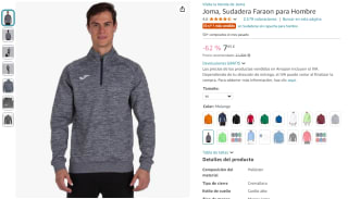 Joma, Sudadera Faraón para Hombre por 7,95€