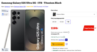 Samsung Galaxy S25 Ultra 5G 1TB/12GB voor €1.199 bij Bol