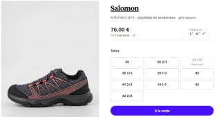 Zapatillas de Trekking para Mujer Salomon KYNTHOS GTX por 76€