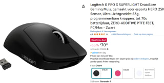 Logitech G Pro X Superlight draadloze gaming muis voor €70,99 bij Amazon