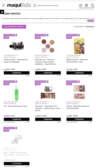 SuperFlash desde 0,05€ en Maquillalia.