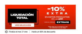 10% descuento en seleccionados desde la App de Private Sport