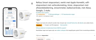Refoss wifi-stopcontact met HomeKitt 2 stuks voor €27,99 bij Amazon