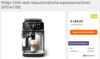 Philips 5500-serie (EP5547/90) espressomachine voor €488 bij ING met ING punten