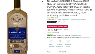 Shampoo Tío Nacho engrosador 415 ml por $61