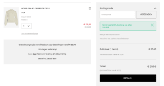 Minimaal 20% korting op alles (ook sale!) bij VILA