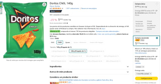10x Doritos Chilli, 140g por 10,30€