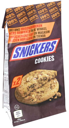 3 pakken M&M's/Twix of Snickers Frozen Cookies 2x76g voor €1,50 bij Butlon