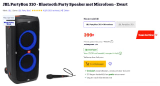 JBL 310 Partybox met microfoon voor €399 bij Bol.com