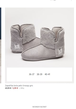 Recopilación zapatillas women secret desde 4,19€