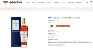 The Macallan 18 Años Double Cask 70 cl por solo 299,70€