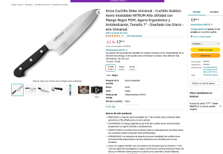 Cuchillo Arcos Cuchillo Deba Universal Asiático Acero Inoxidable 17 cm por solo 17,05€