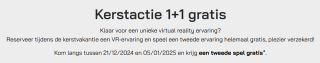 1+1 gratis op VR-ervaringen bij VR Base