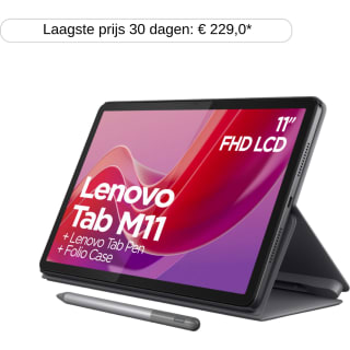 LENOVO Tab M11 + Cover + Pen - 11 inch - 128 GB - voor €179 bij de Mediamarkt
