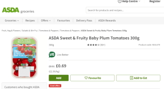 ASDA Sweet & Fruity Baby Plum Tomatoes 300g