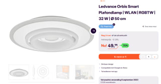 Ledvance Orbis Smart Plafondlamp voor €49,95 bij iBOOD