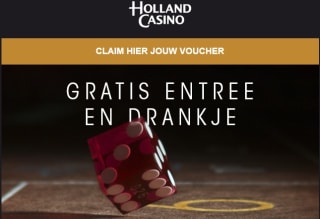Gratis entree en een drankje voor 2 personen bij Hollandcasino