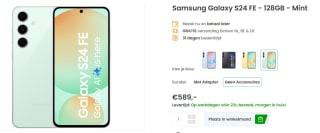 Samsung Galaxy S24 FE, 128GB opslag, Mint voor €583 bij Phonemarket