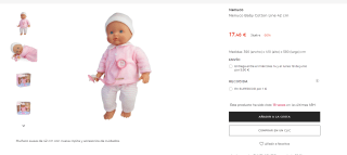 Muñeco Nenuco Baby Cotton Line de 42 cm por 17,48€